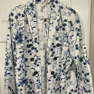 Cato’s blue and white blazer. Size XL. New with tags